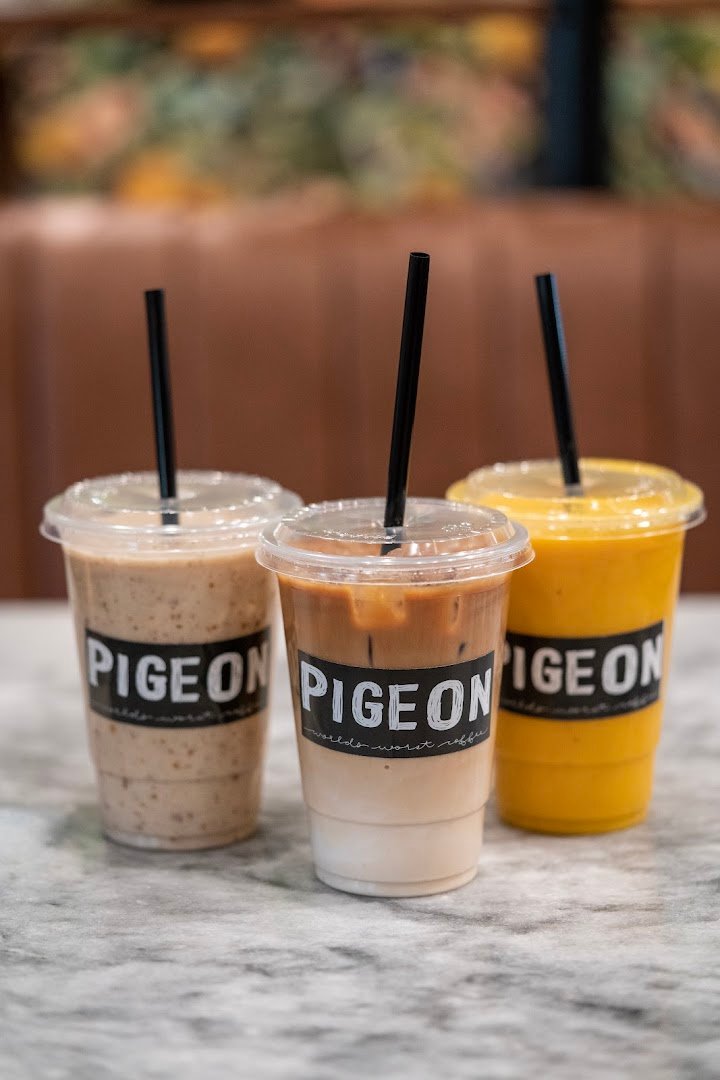 Coffee at Pigeon Café, specialty coffee shop in Montreal