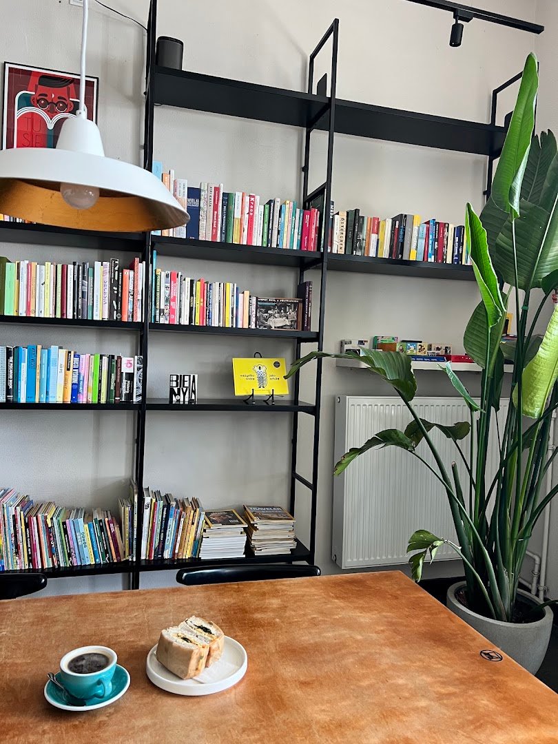 Interior of Kawiarnia Czytelnia, specialty coffee shop in Warsaw