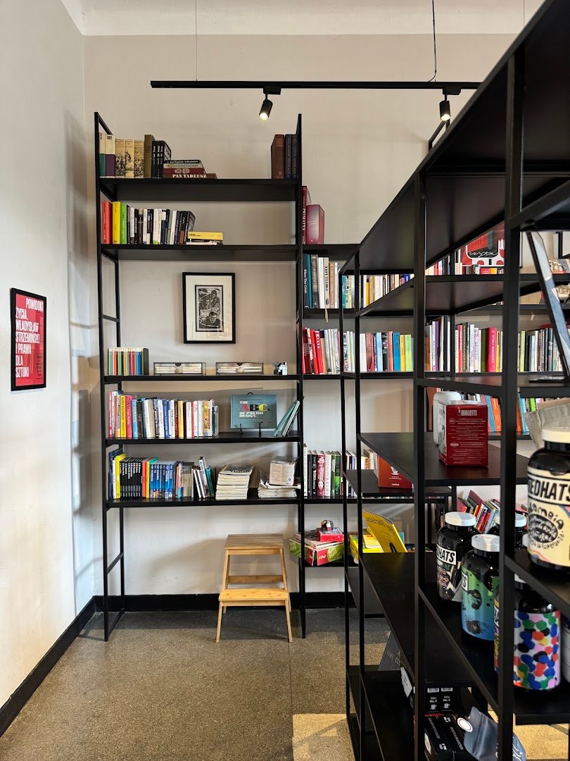 Interior of Kawiarnia Czytelnia, specialty coffee shop in Warsaw