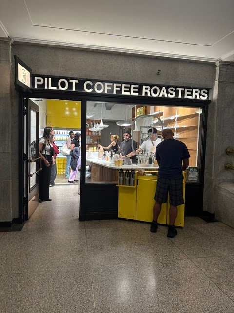 Storefront of Pilot Coffee Roasters, specialty coffee shop in Toronto