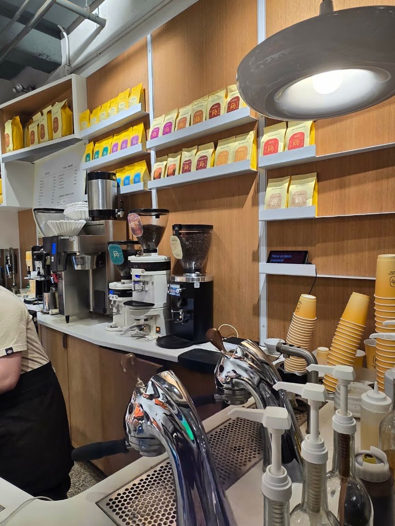 Interior of Pilot Coffee Roasters, specialty coffee shop in Toronto
