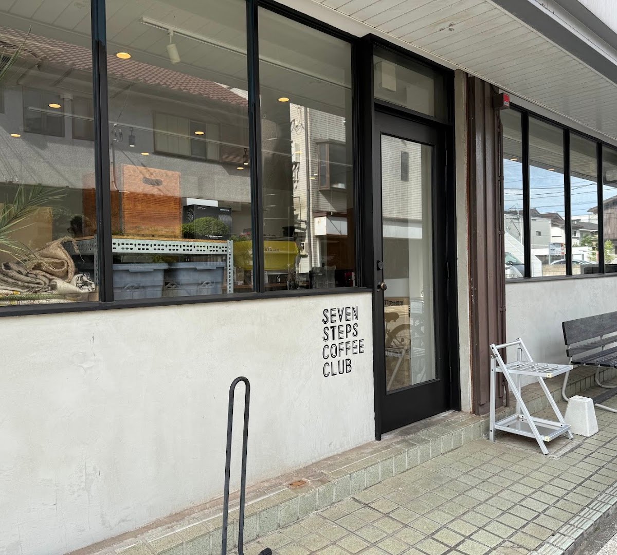 Storefront of SEVEN STEPS COFFEE CLUB, specialty coffee shop in Tokyo