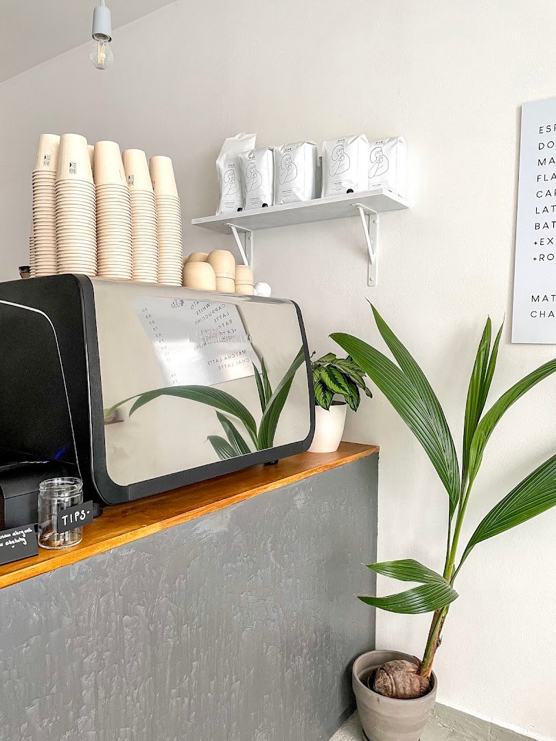 Interior of KOOKIE, specialty coffee shop in Prague