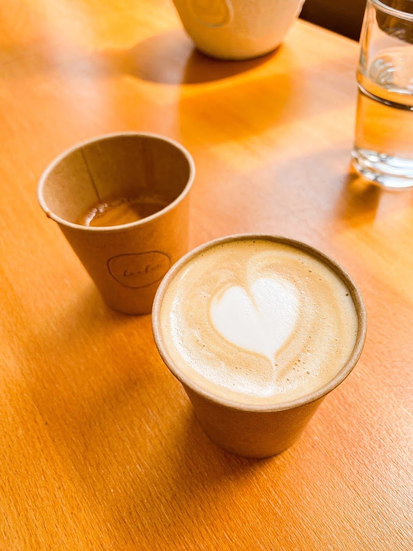 Coffee at KOOKIE, specialty coffee shop in Prague