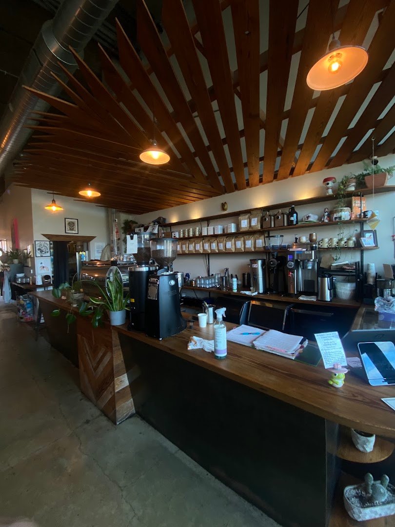 Interior of Indy Coffee Club, specialty coffee shop in San Antonio