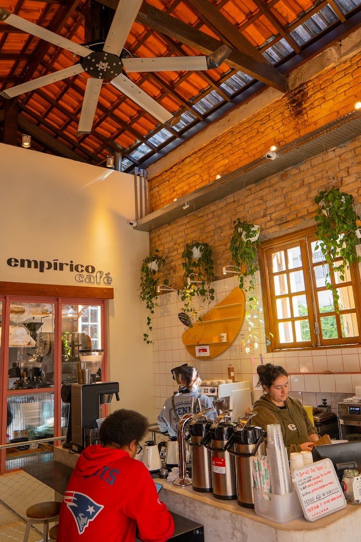 Interior of Empírico Café, specialty coffee shop in São Paulo