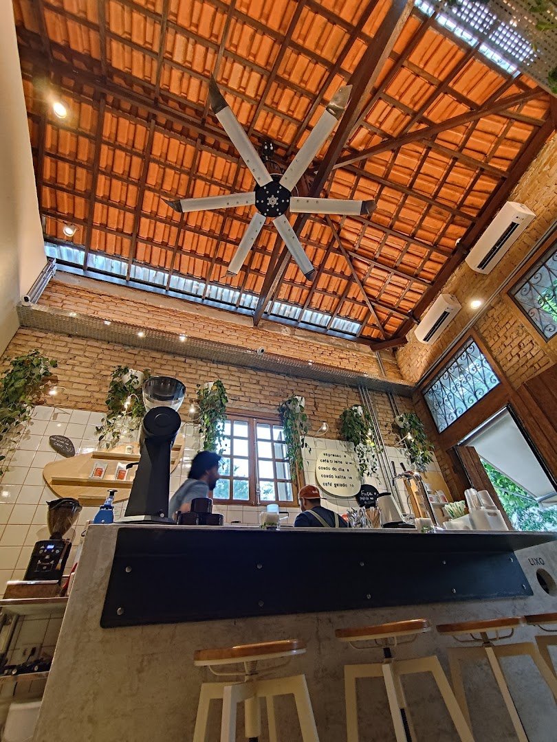 Interior of Empírico Café, specialty coffee shop in São Paulo