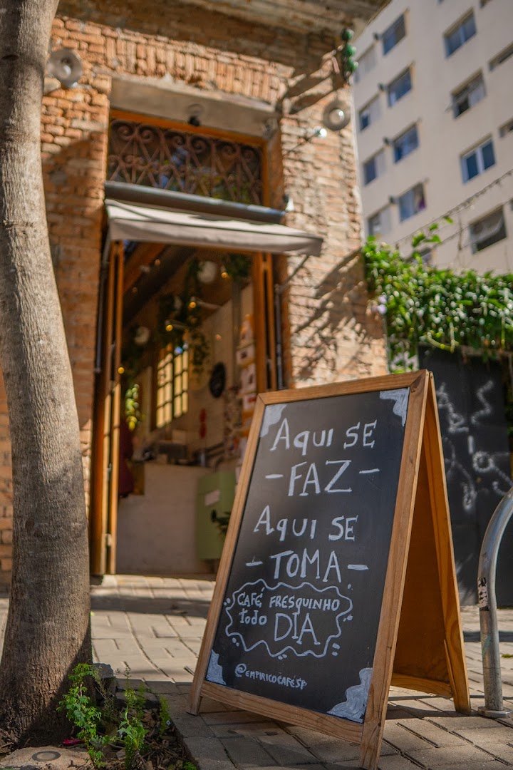 Storefront of Empírico Café, specialty coffee shop in São Paulo