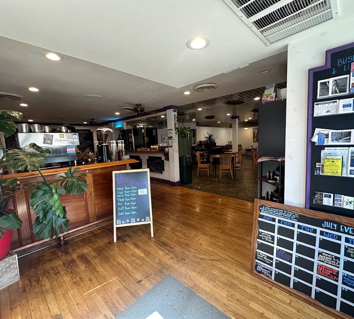 Interior of Old Louisville Coffee Co-op, specialty coffee shop in Louisville