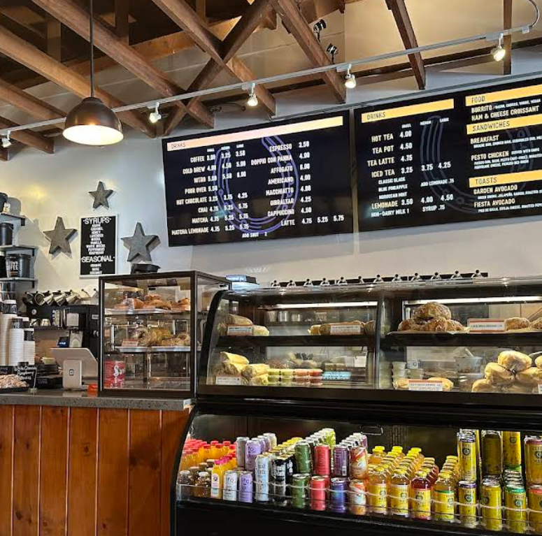 Interior of Old Town Coffee, specialty coffee shop in Santa Barbara
