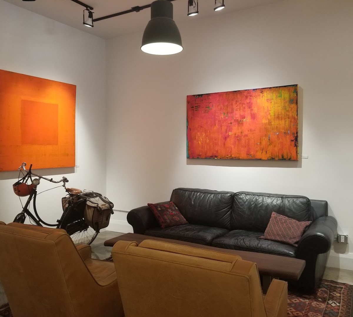 Interior of Zav Coffee Shop and Gallery, specialty coffee shop in Toronto