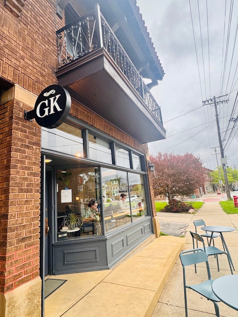 Storefront of Goodkind Coffee, specialty coffee shop in Cleveland