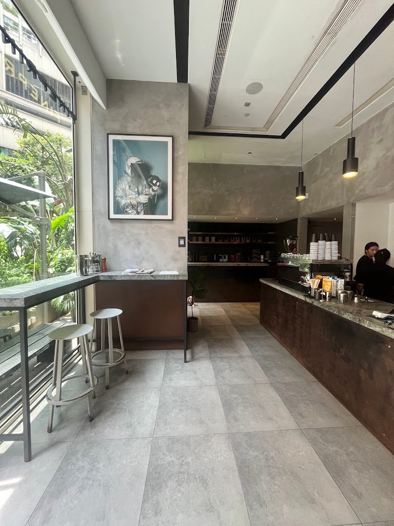 Interior of FINEPRINT, specialty coffee shop in Hong Kong