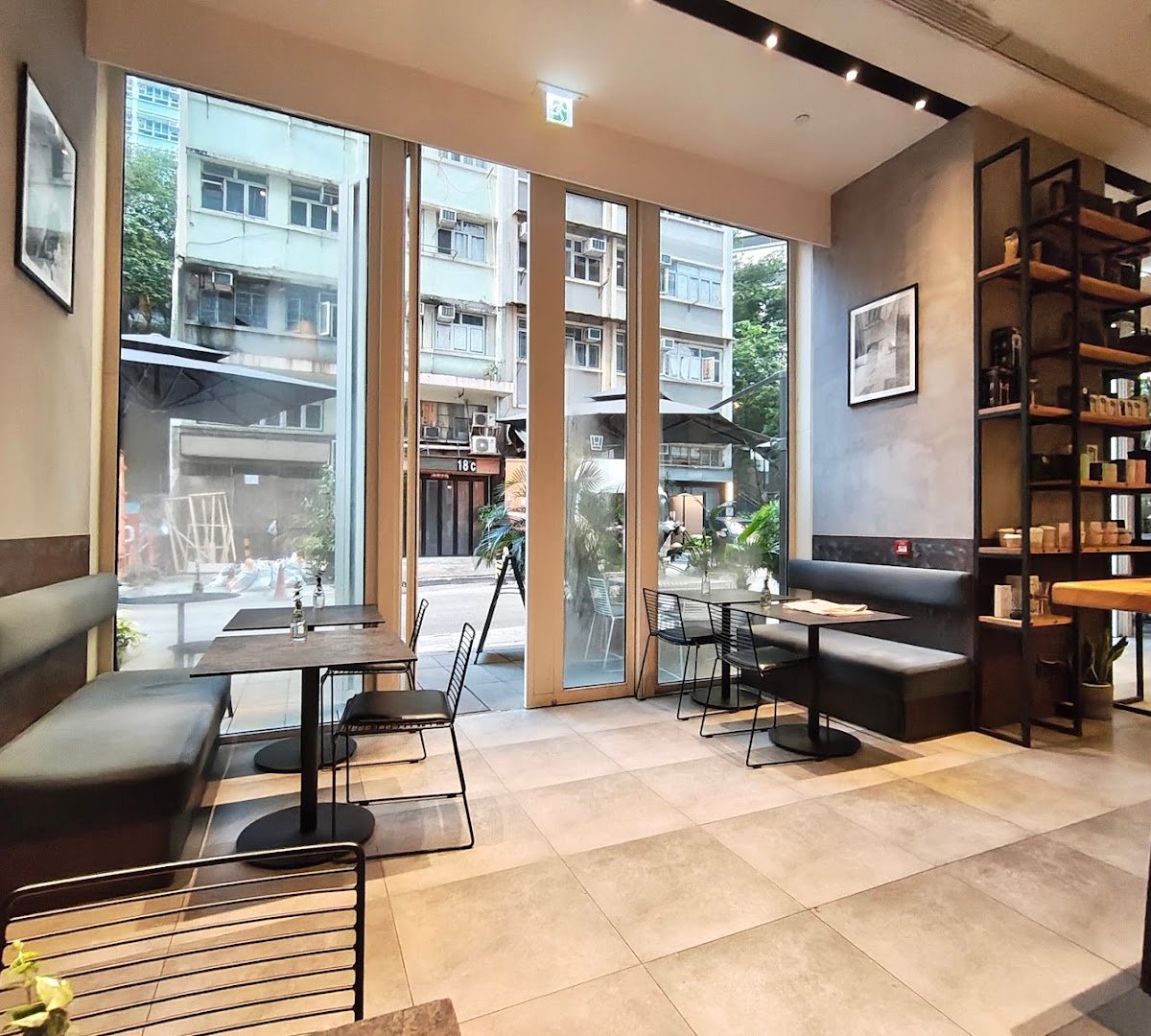 Interior of FINEPRINT, specialty coffee shop in Hong Kong