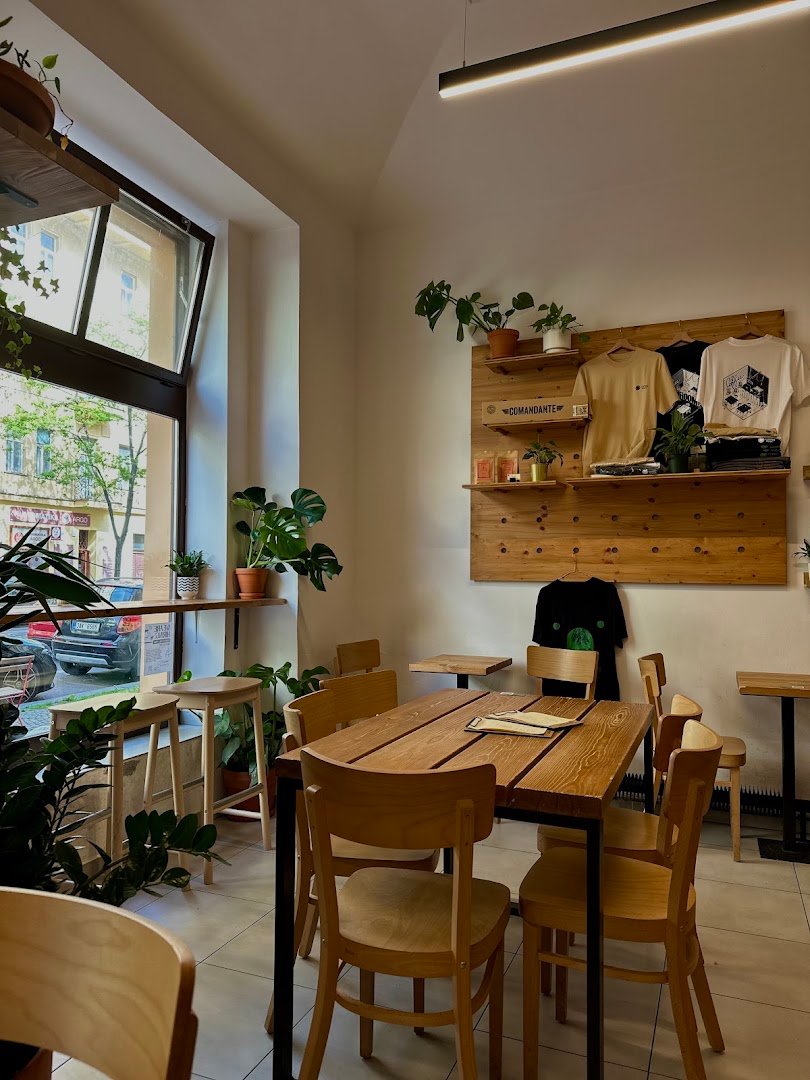 Interior of Coffee Room, specialty coffee shop in Prague