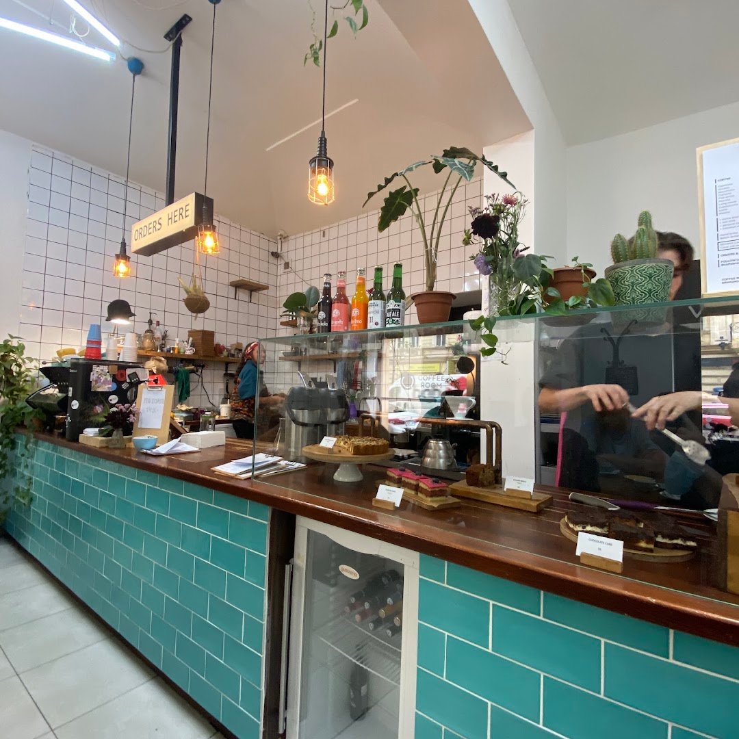 Interior of Coffee Room, specialty coffee shop in Prague