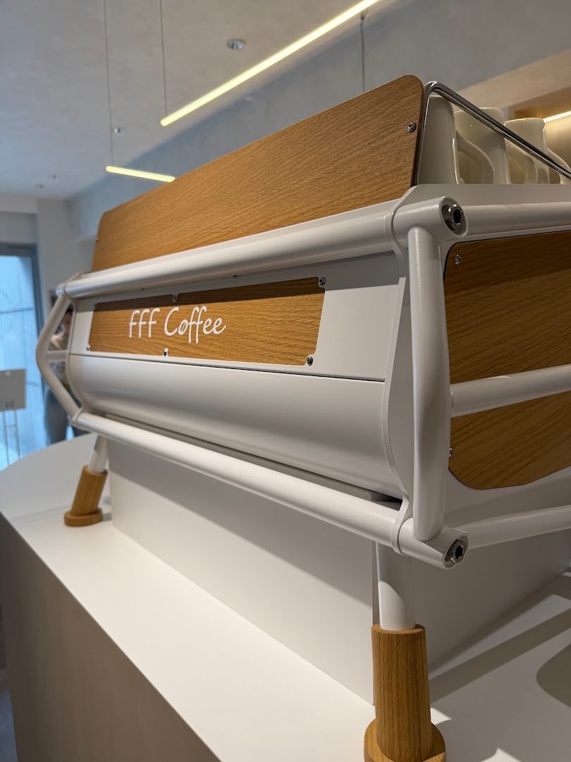 Interior of FFF Coffee, specialty coffee shop in Osaka