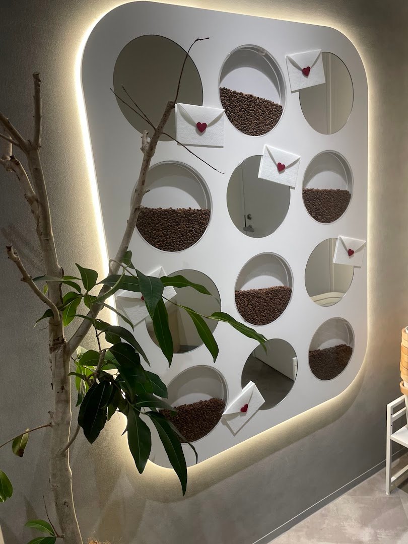Interior of FFF Coffee, specialty coffee shop in Osaka