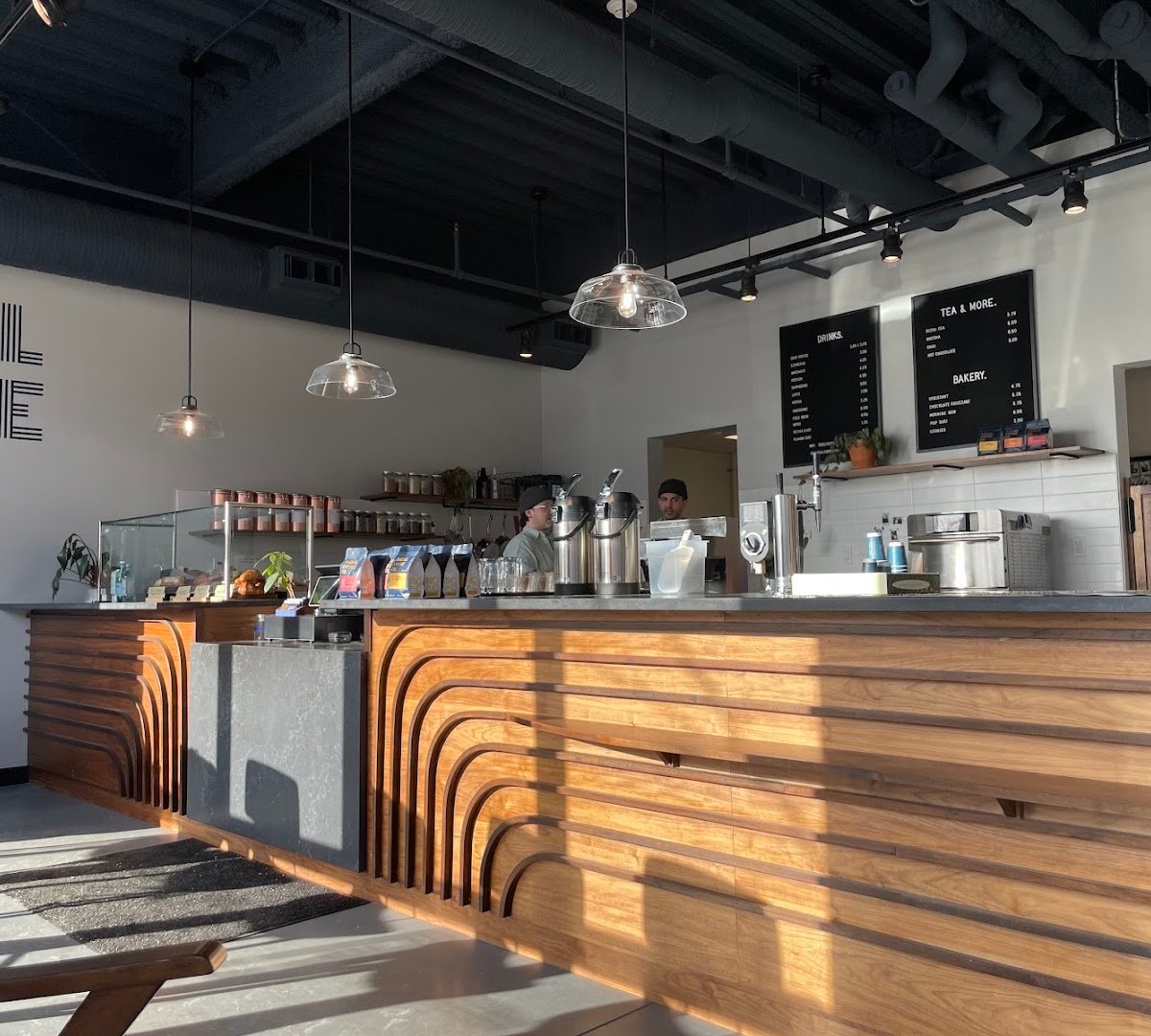 Interior of Radial Coffee Co Portland, specialty coffee shop in Portland