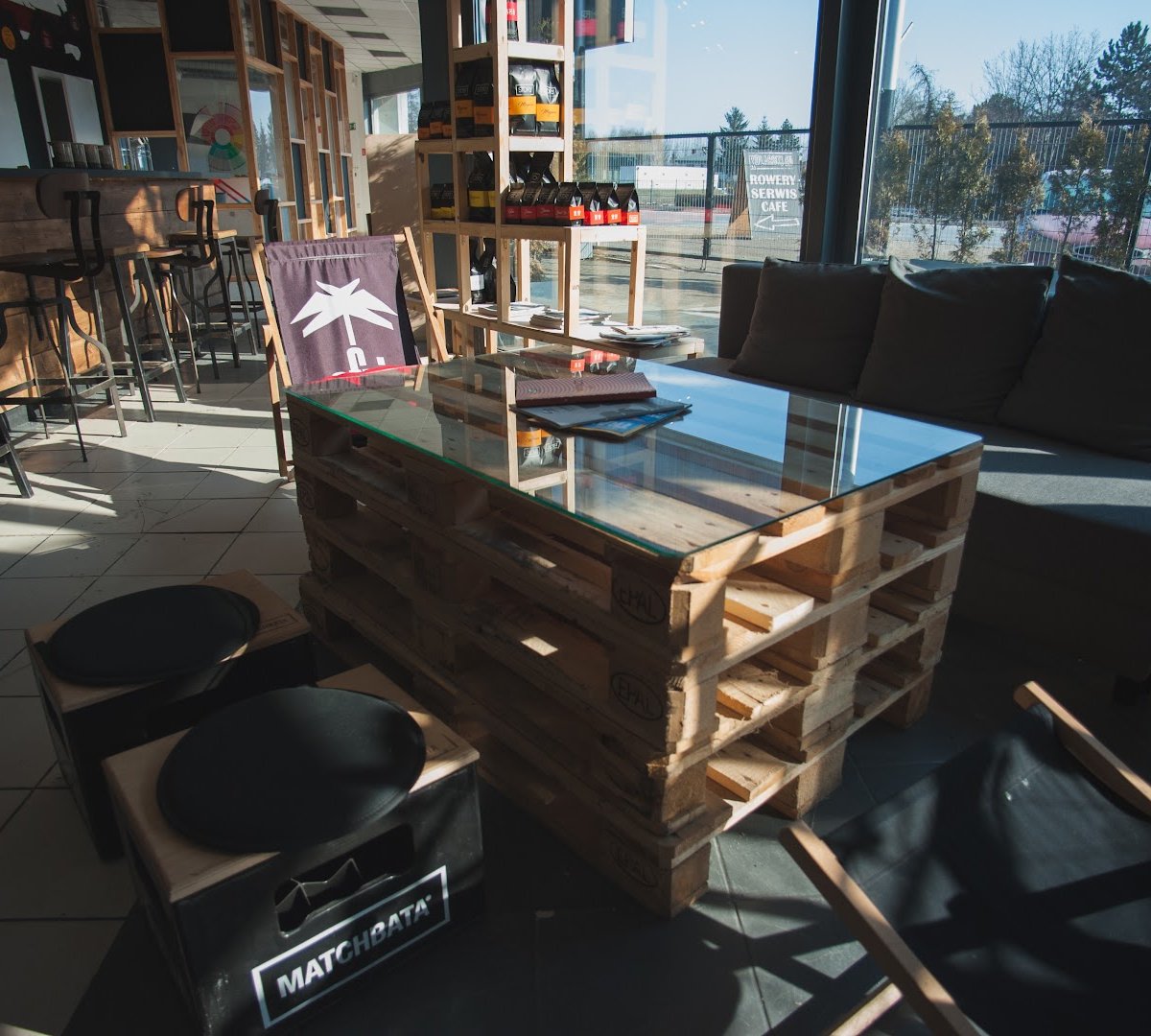 Interior of Story Coffee Roasters, specialty coffee shop in Warsaw