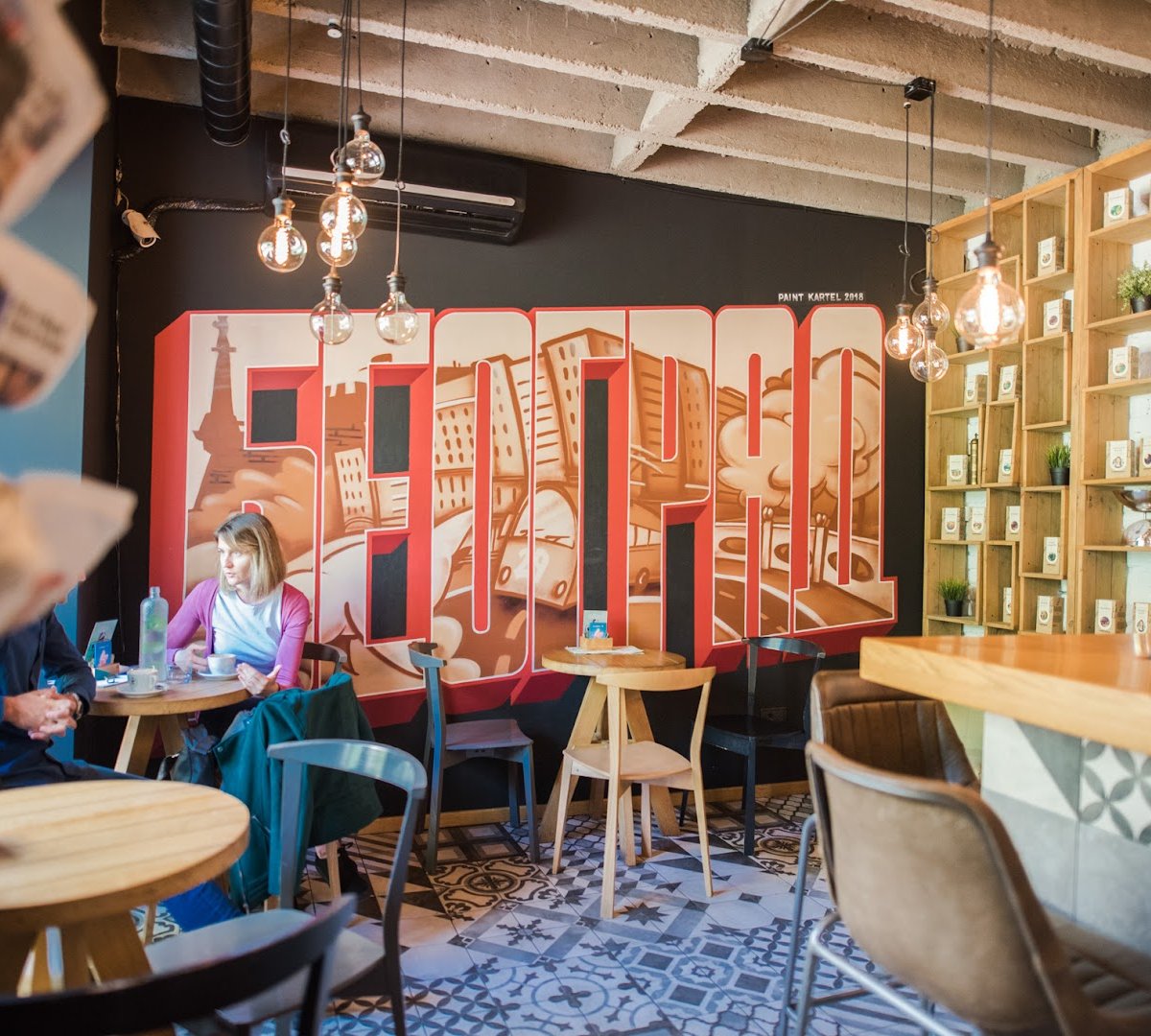 Interior of Kafeterija | Studentski Trg, specialty coffee shop in Belgrade