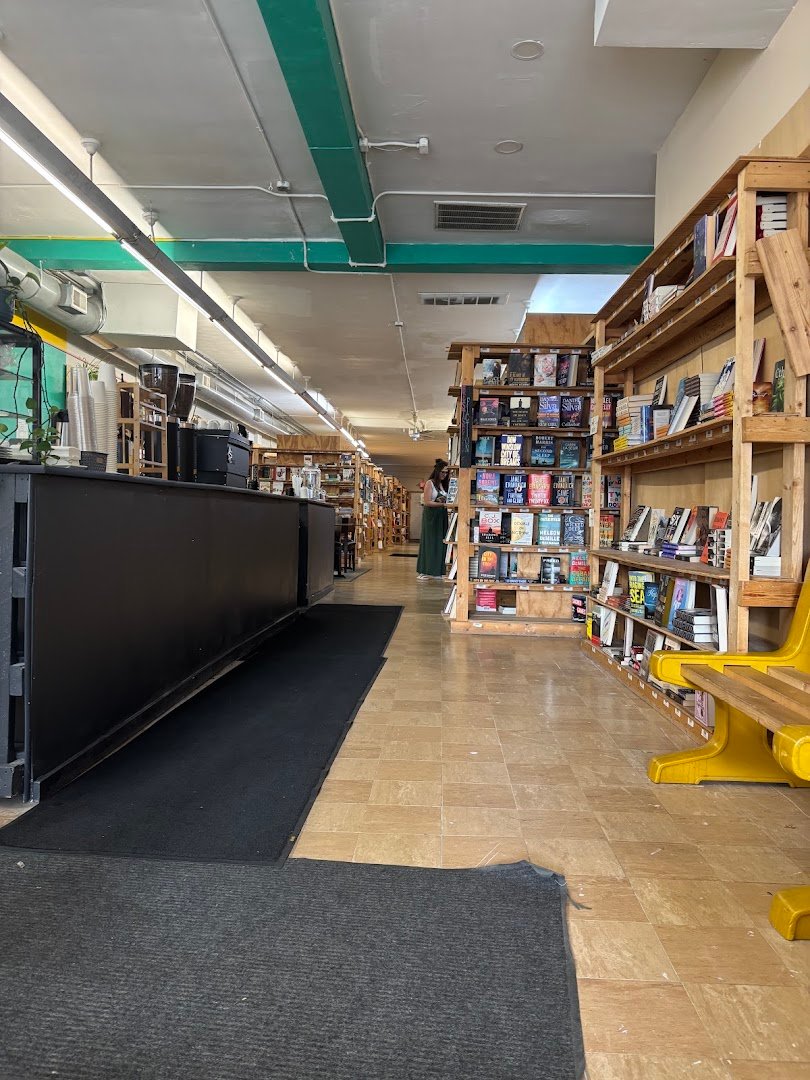 Interior of Horizontal Coffee & Books, specialty coffee shop in Cleveland