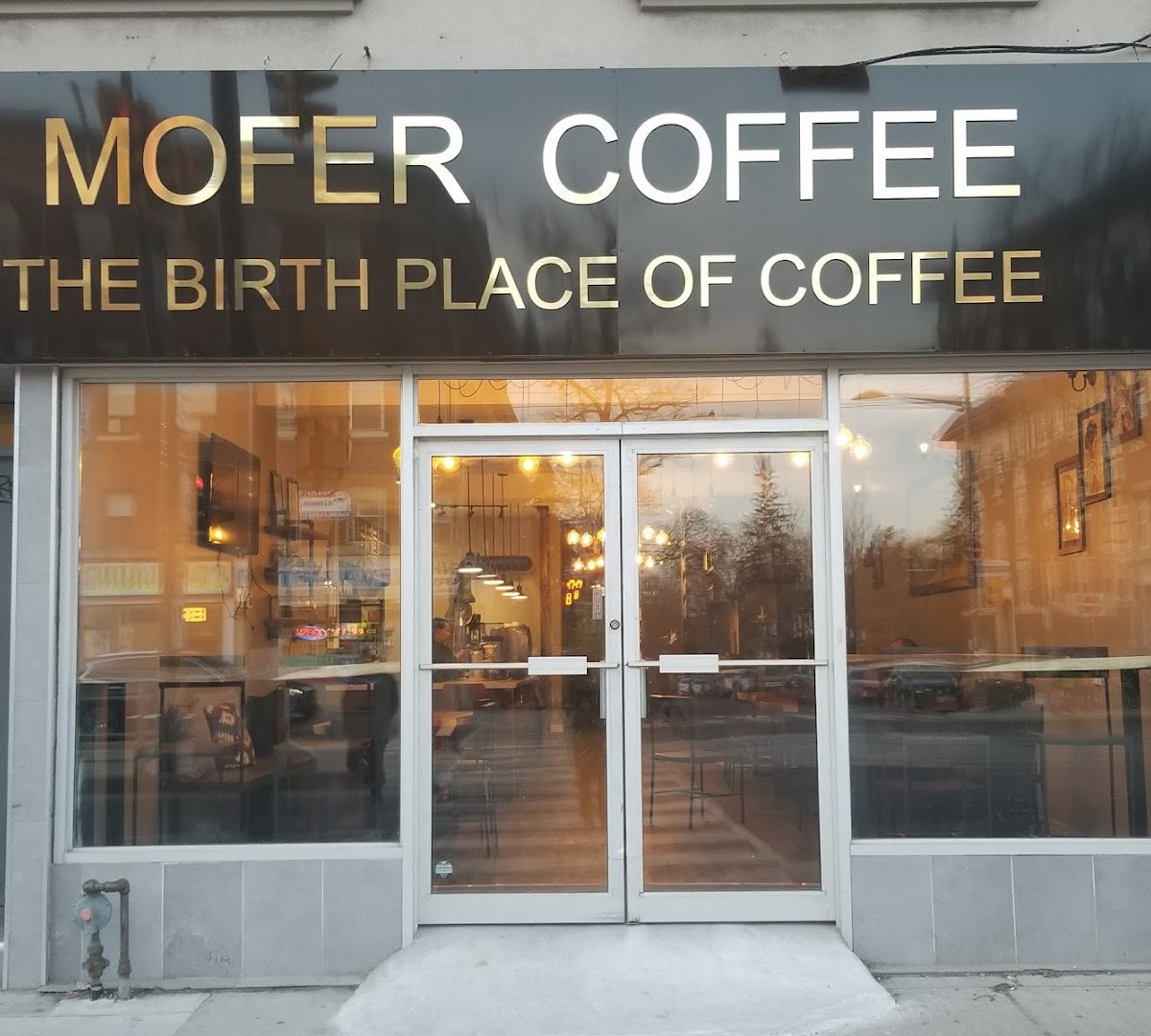 Storefront of Mofer Coffee St. Clair, specialty coffee shop in Toronto