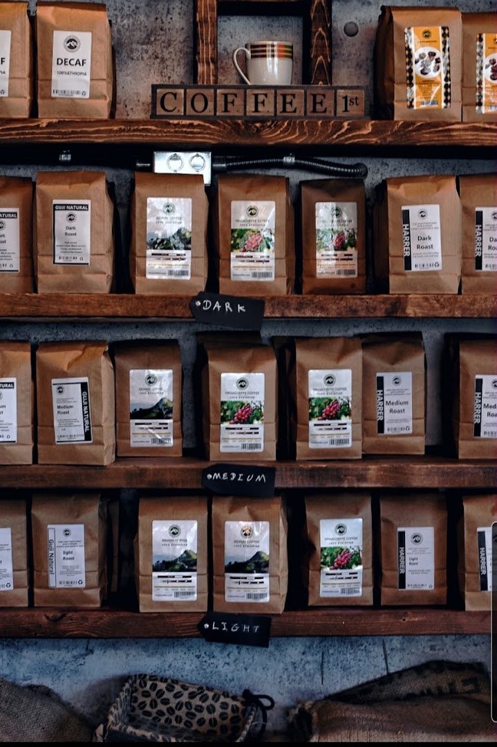 Interior of Mofer Coffee St. Clair, specialty coffee shop in Toronto