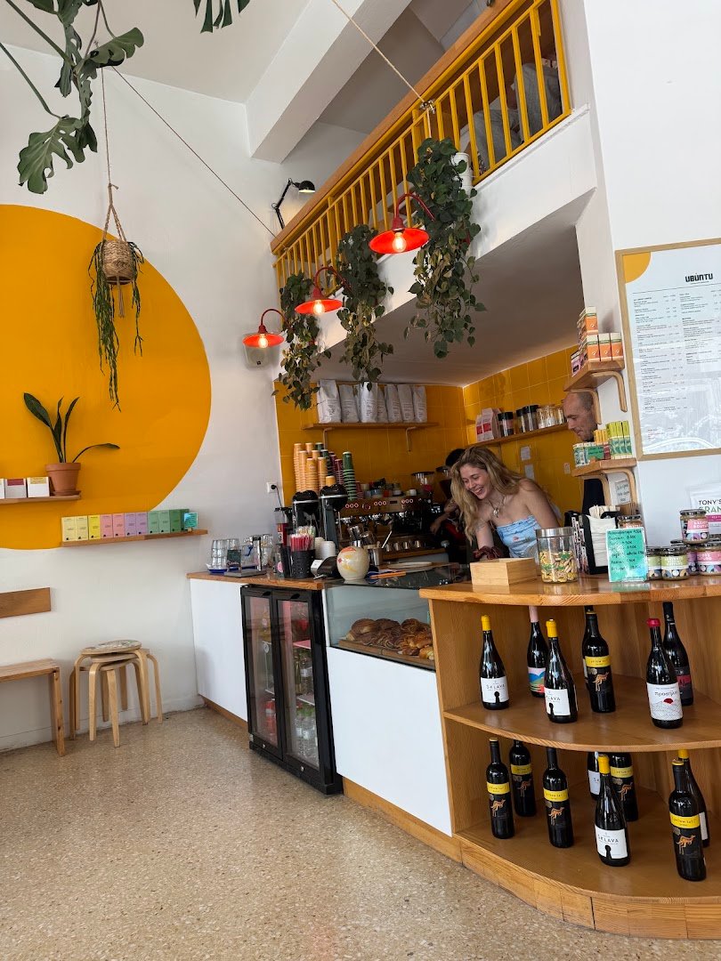 Interior of Ubuntu, specialty coffee shop in Athens