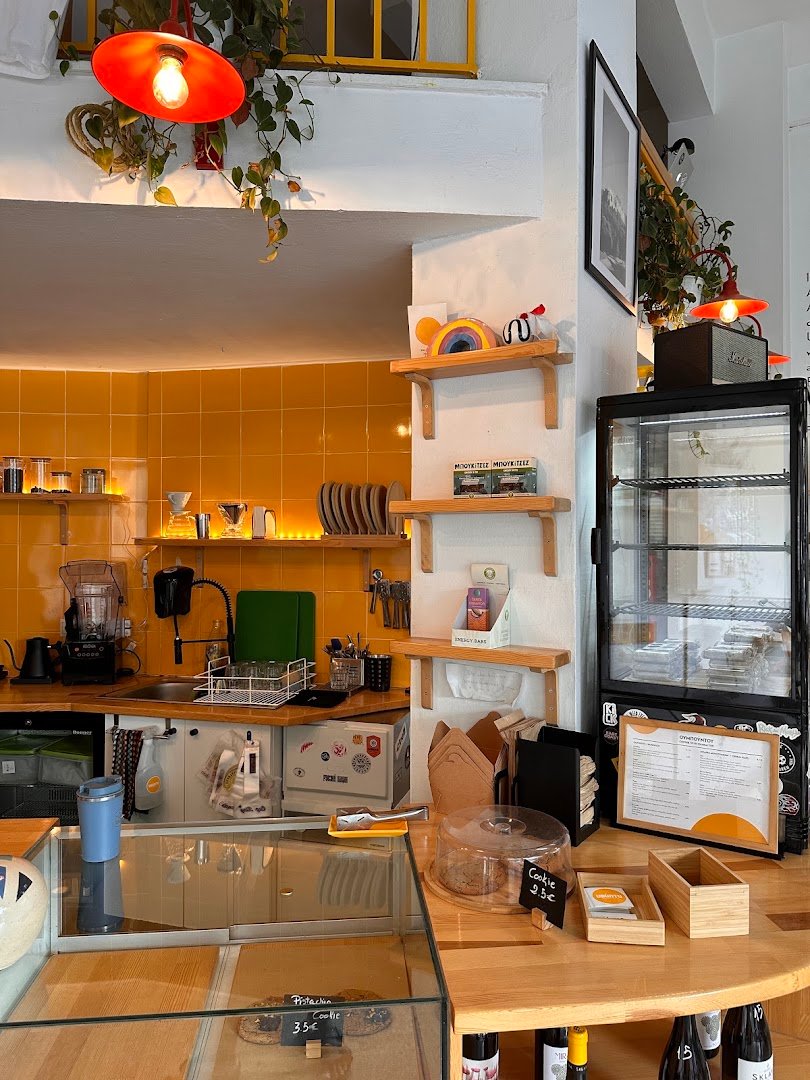 Interior of Ubuntu, specialty coffee shop in Athens