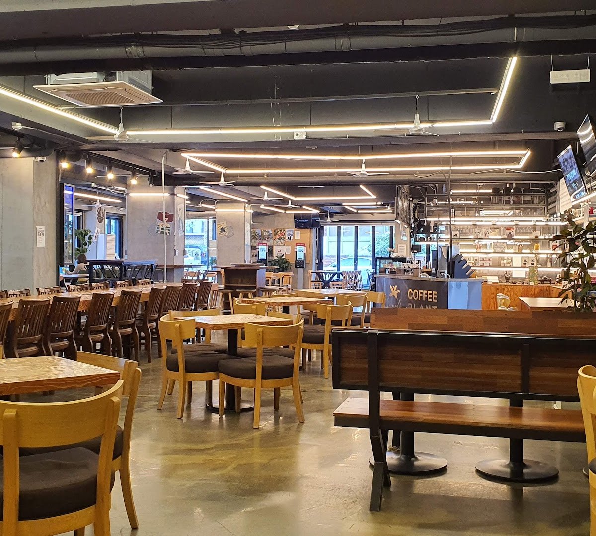 Interior of COFFEEPLANT, specialty coffee shop in Seoul