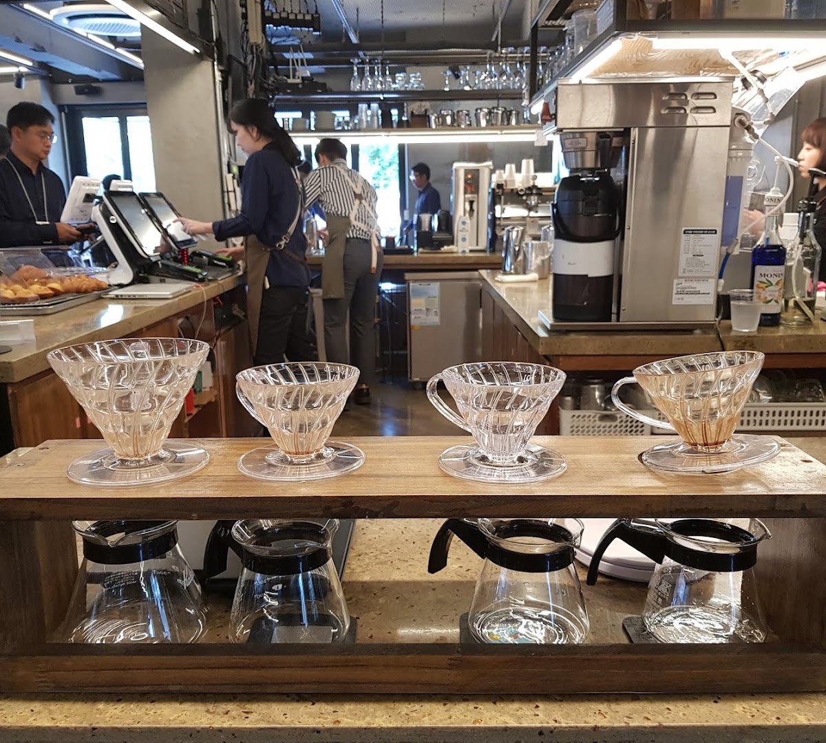 Interior of COFFEEPLANT, specialty coffee shop in Seoul