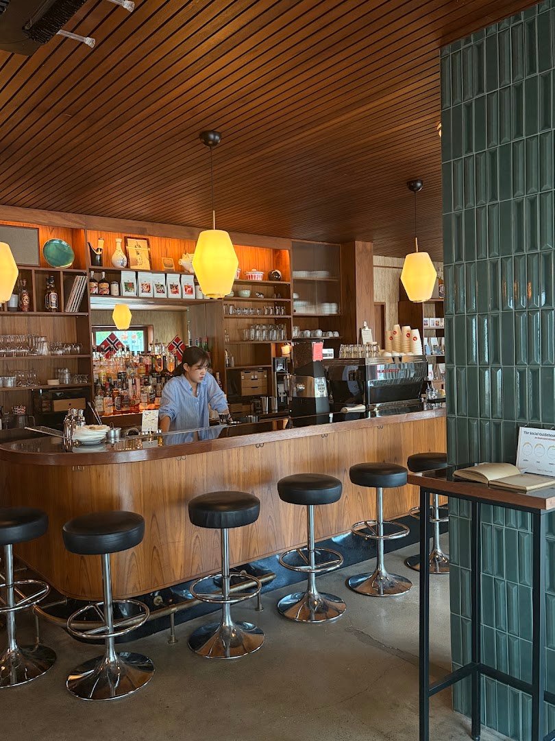 Interior of Fuglen Seoul, specialty coffee shop in Seoul