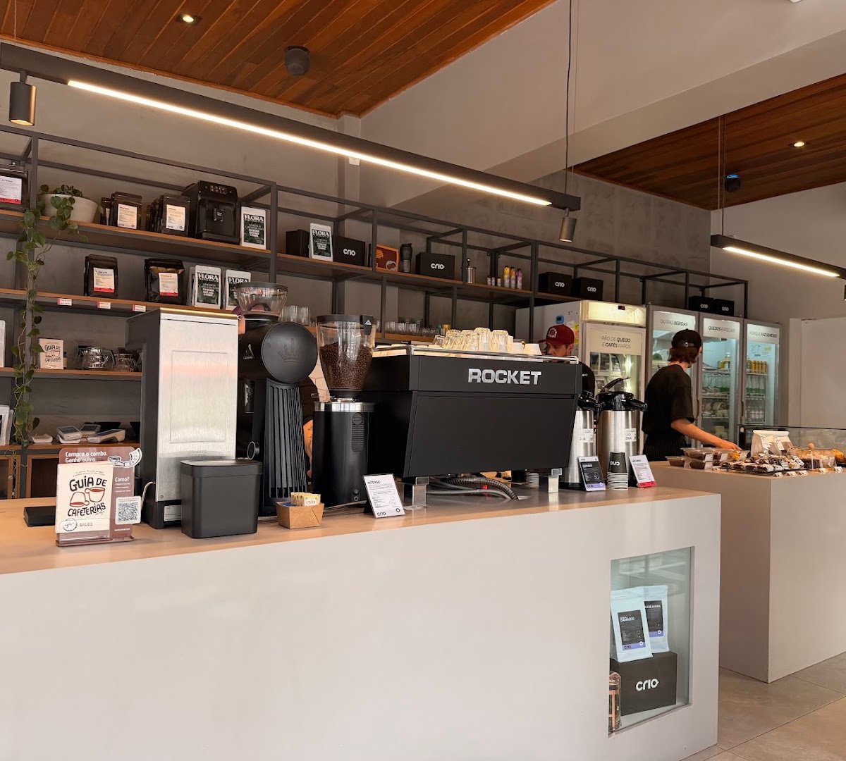 Interior of Crio Café, specialty coffee shop in São Paulo