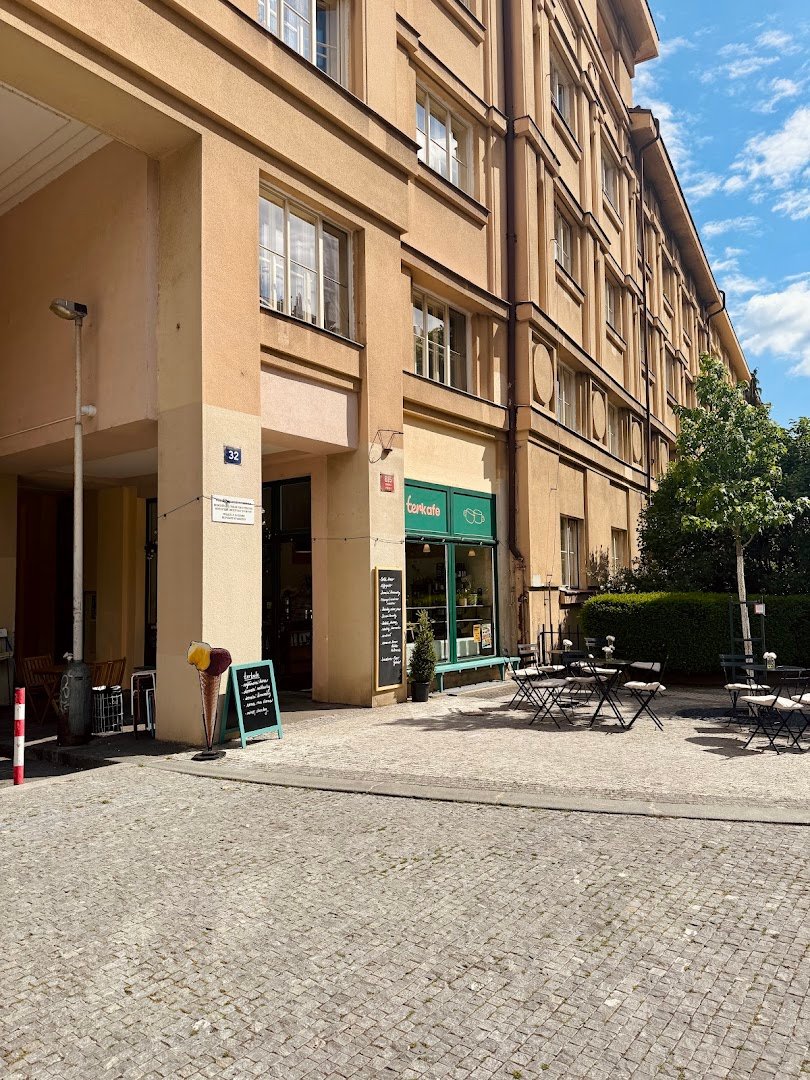 Storefront of terkafe, specialty coffee shop in Prague