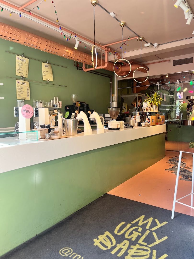 Interior of My ugly baby, specialty coffee shop in Oslo