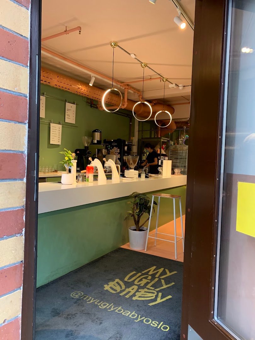 Interior of My ugly baby, specialty coffee shop in Oslo