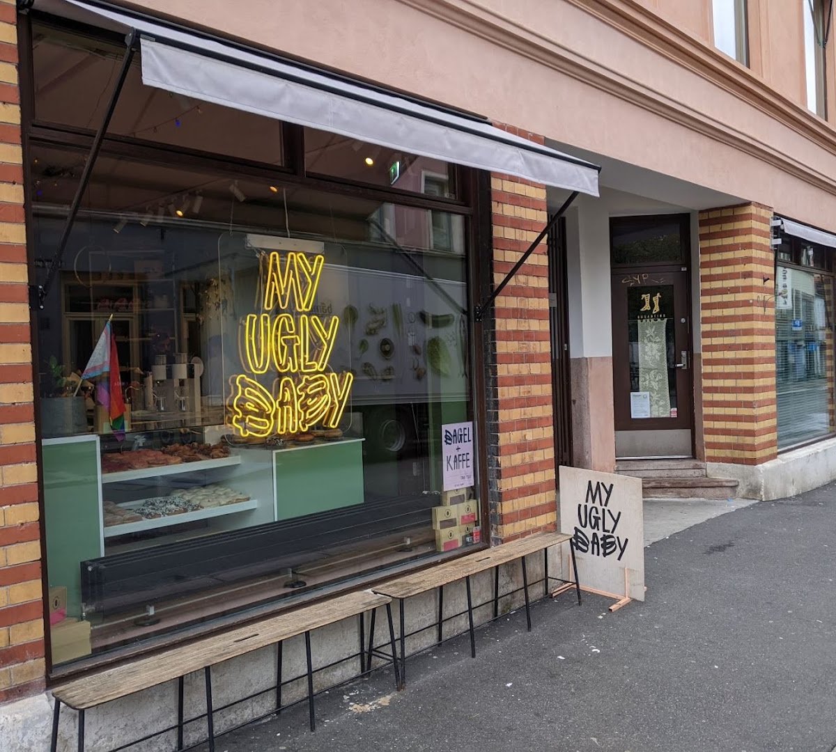 Storefront of My ugly baby, specialty coffee shop in Oslo