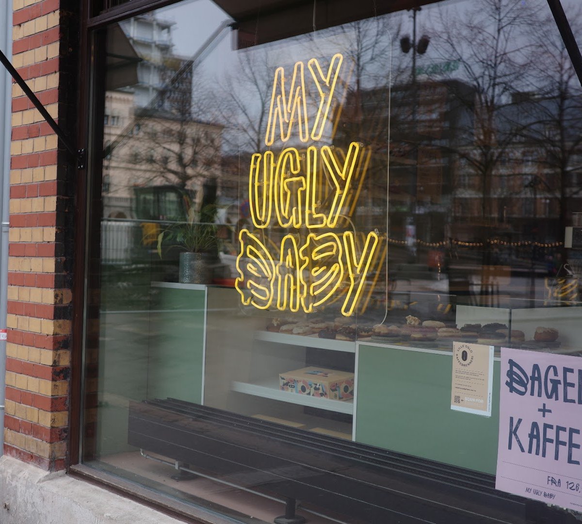 Storefront of My ugly baby, specialty coffee shop in Oslo