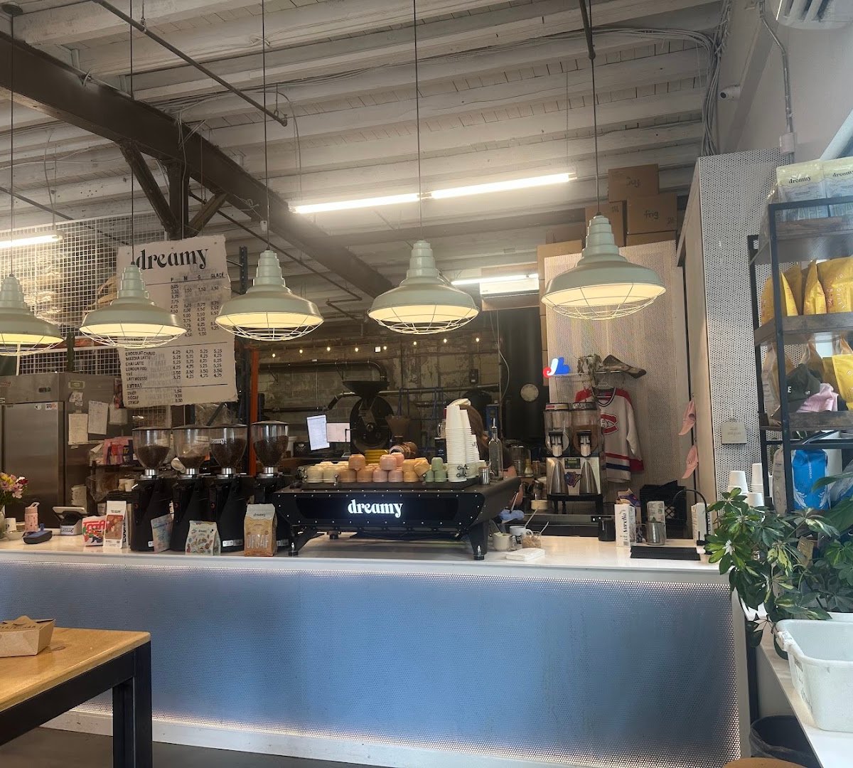 Interior of Dreamy, specialty coffee shop in Montreal