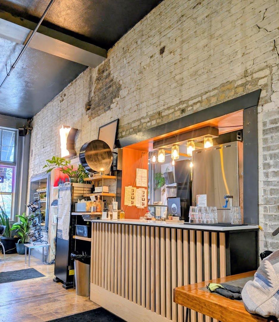 Interior of Corner Coffee, specialty coffee shop in Minneapolis
