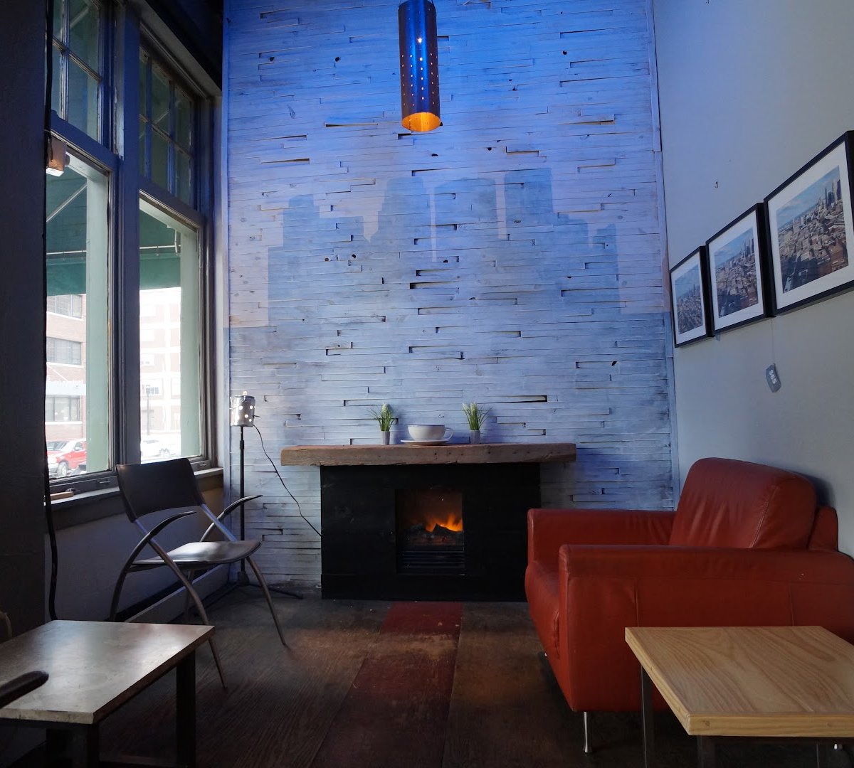 Interior of Corner Coffee, specialty coffee shop in Minneapolis