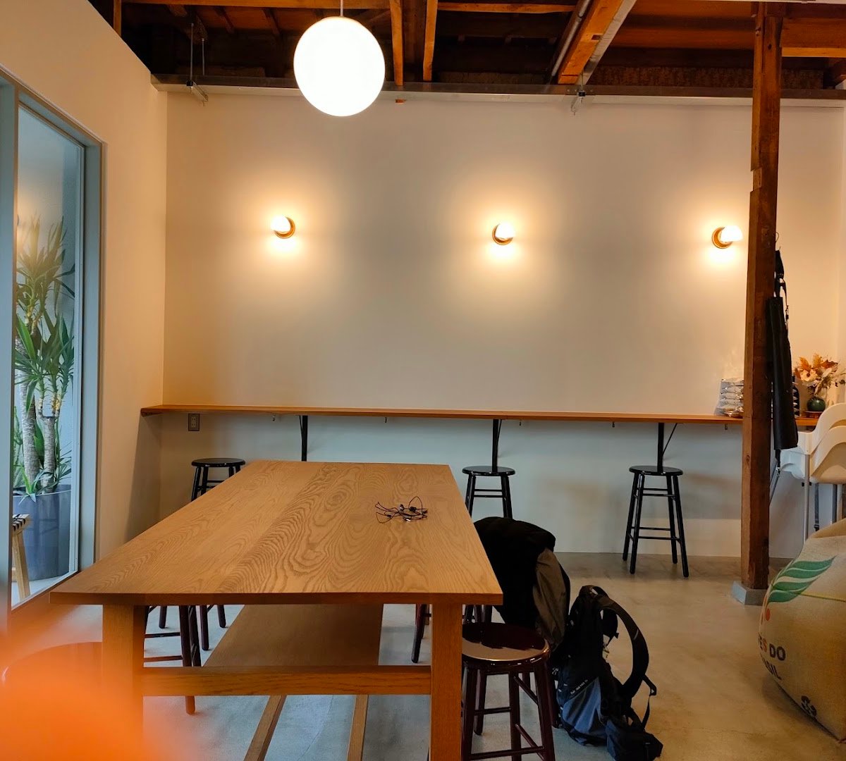 Interior of Chevron, specialty coffee shop in Osaka