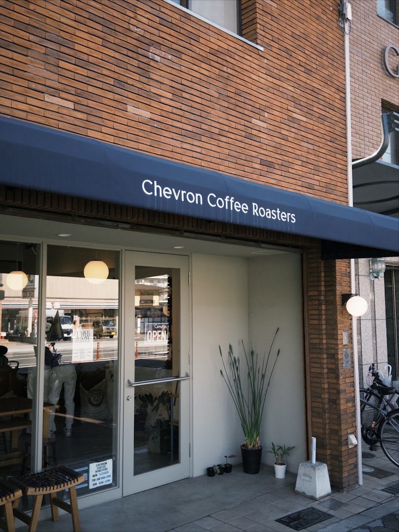 Storefront of Chevron, specialty coffee shop in Osaka