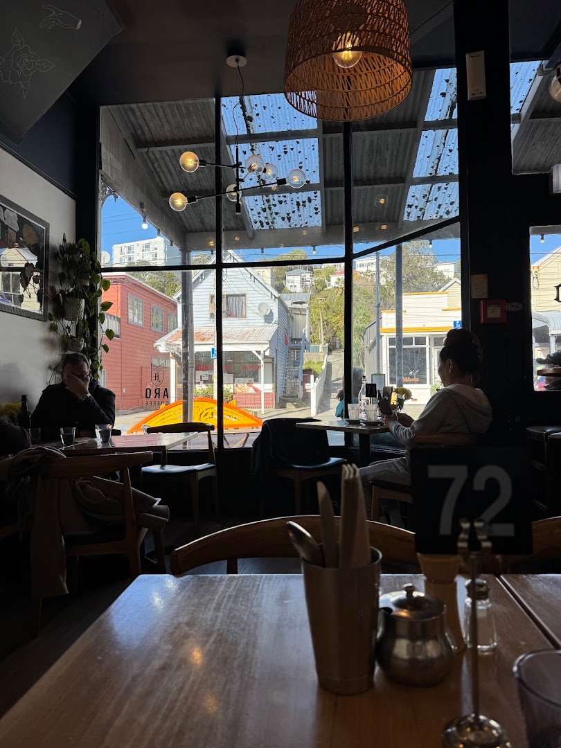 Interior of Aro Cafe, specialty coffee shop in Wellington