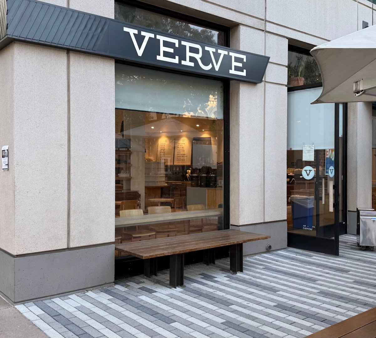 Storefront of Verve Coffee Roasters, specialty coffee shop in San Jose