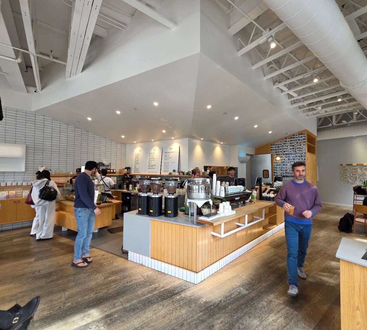 Interior of Verve Coffee Roasters, specialty coffee shop in San Jose