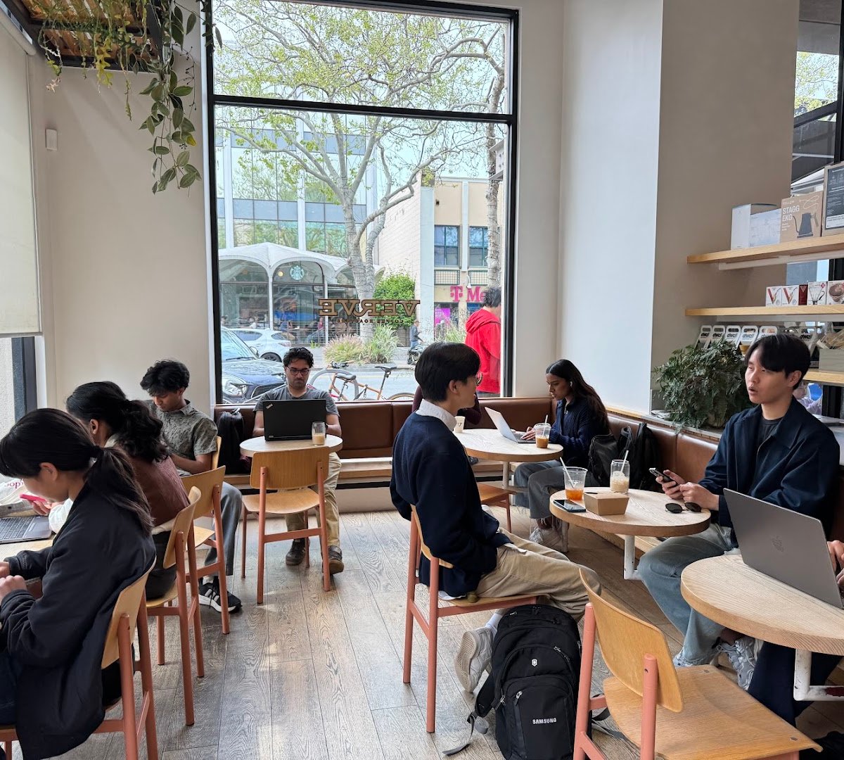 Interior of Verve Coffee Roasters, specialty coffee shop in San Jose