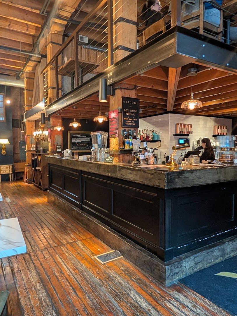 Interior of Vendetta Coffee Bar, specialty coffee shop in Milwaukee