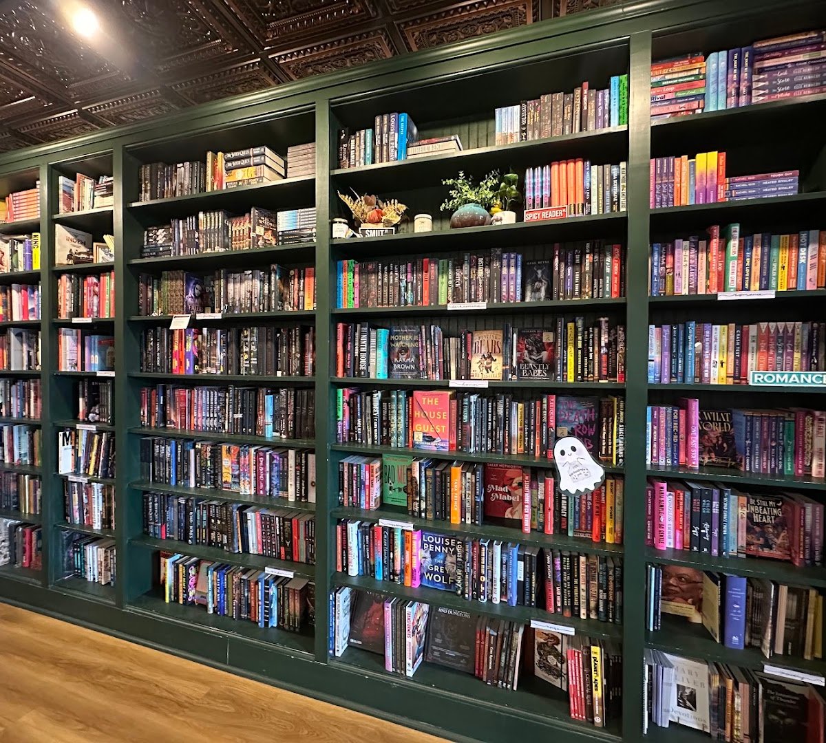 Interior of Protagonist Books & Coffee, specialty coffee shop in Ithaca